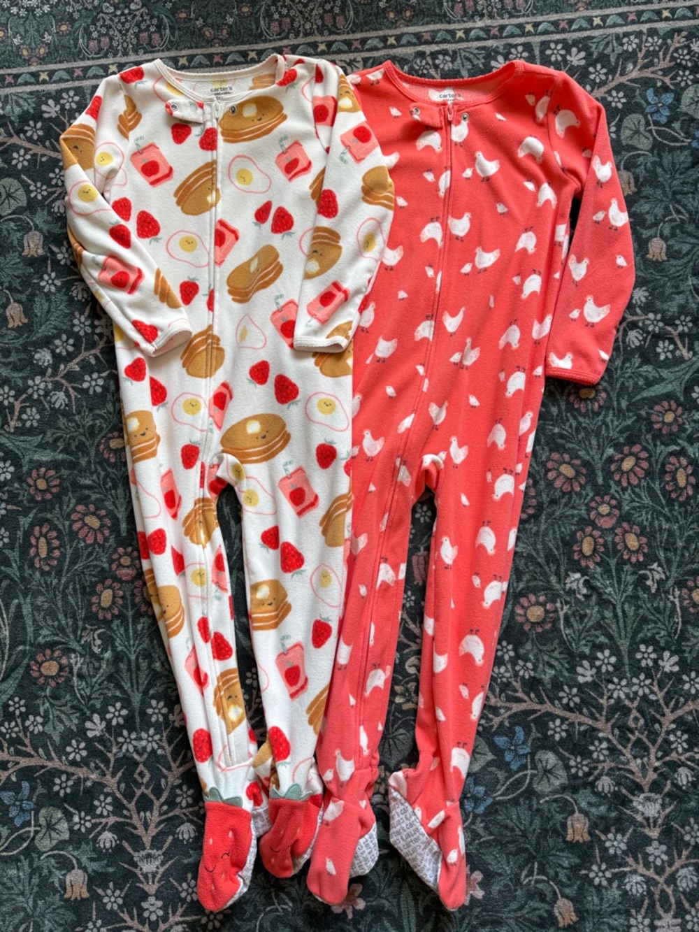 Carter's Kids Fleece Footed One-Piece Pajamas - 2-Pack